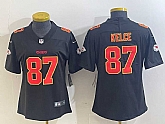 Women's Kansas City Chiefs #87 Travis Kelce Black Fashion Vapor Limited Stitched Jersey,baseball caps,new era cap wholesale,wholesale hats